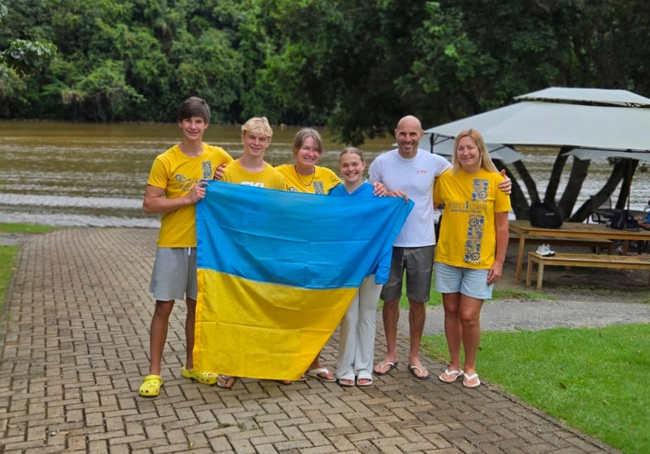 Campeões Ucranianos de Esqui Aquático no CEAIsp